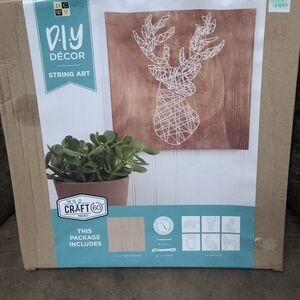 String Art - Brown and White Deer Design